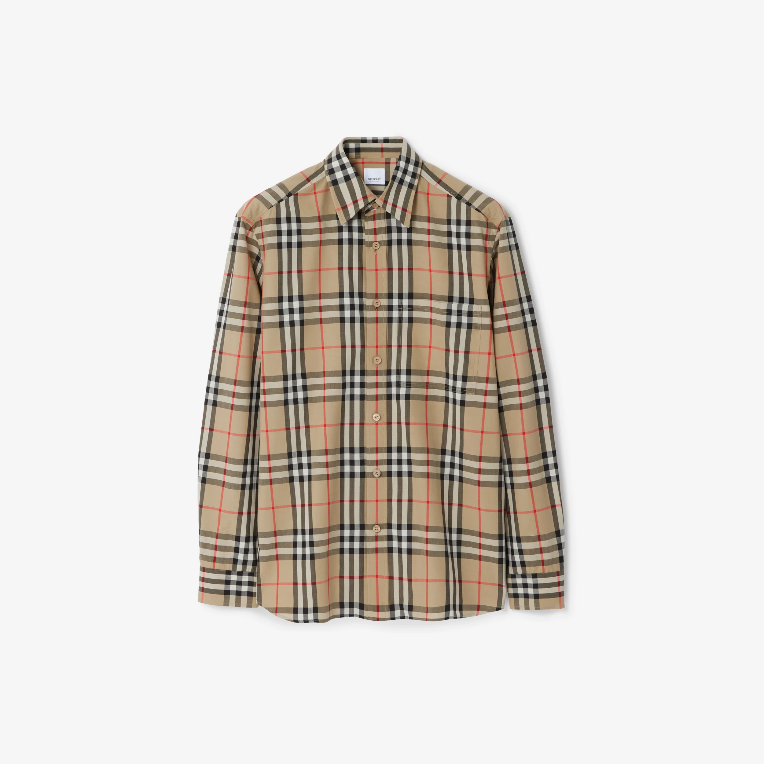 Burberry Regular Fit Check Cotton Shirt for Men