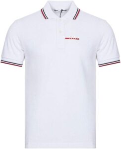 Prada White Cotton Polo Shirt for Men