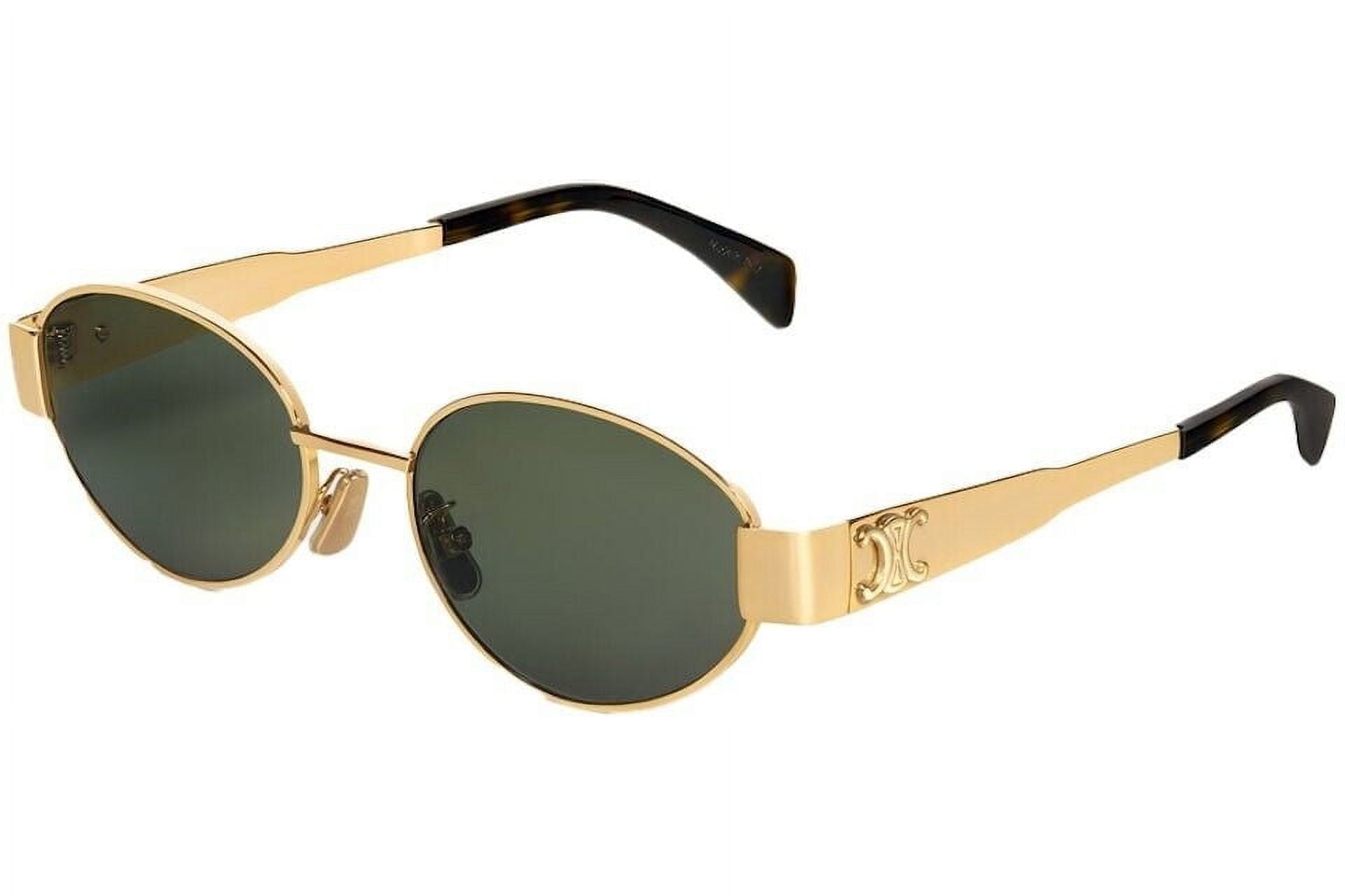 Celine Triomphe Gold Metal Oval Sunglasses