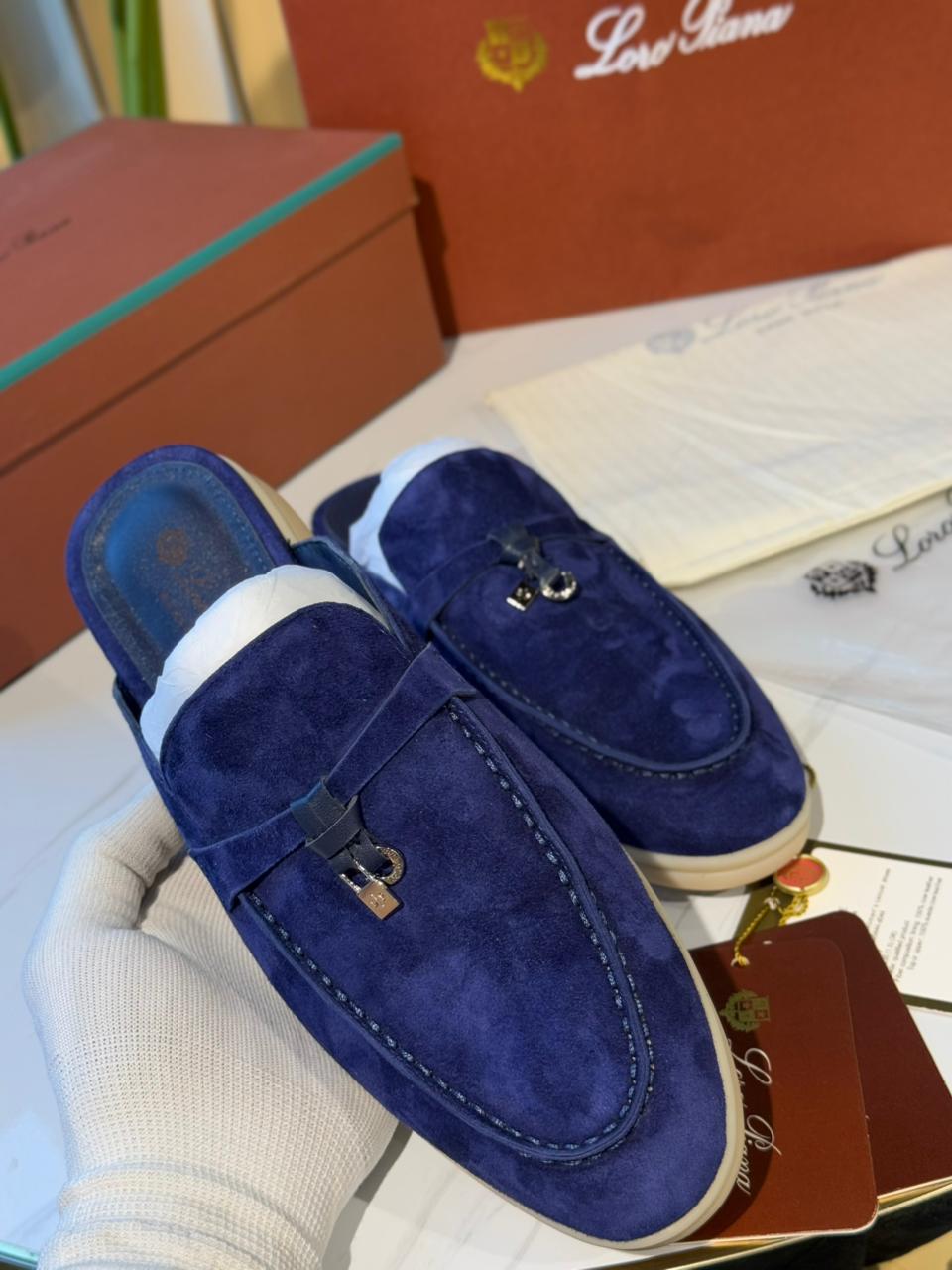 Loro Piana – Babouche Charms Walk suede slippers