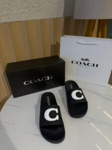 Coach Signature Canvas Slide Sandals