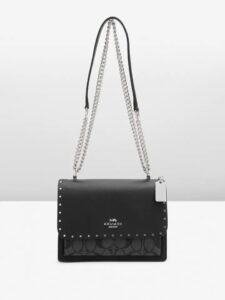 Coach Brand Logo Printed Studded Crossbody Sling Bag 32637995