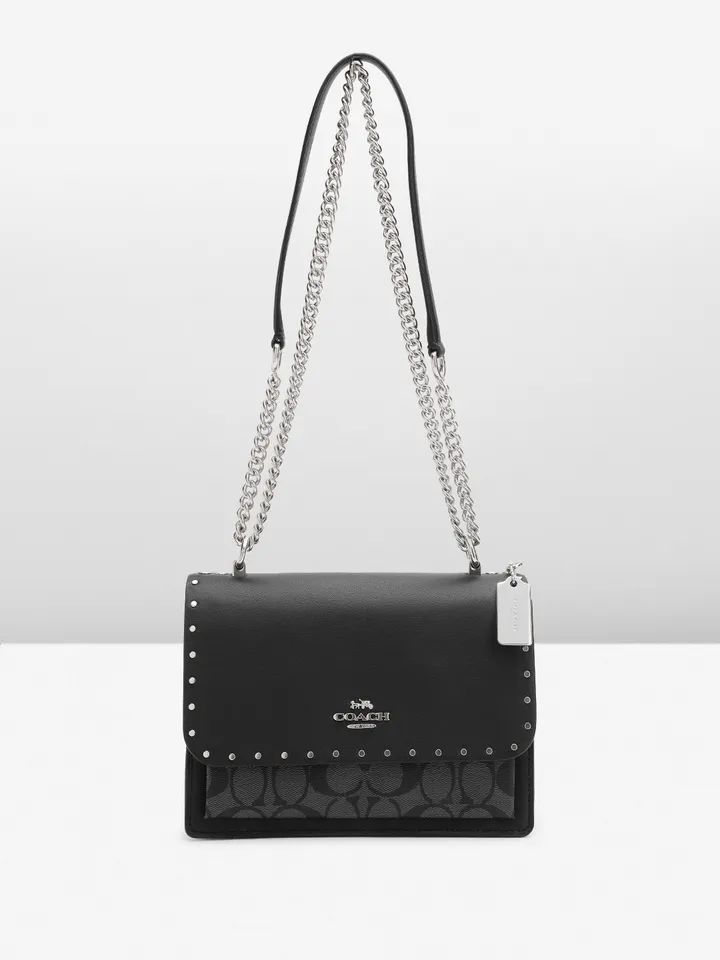 Coach Brand Logo Printed Studded Crossbody Sling Bag 32637995