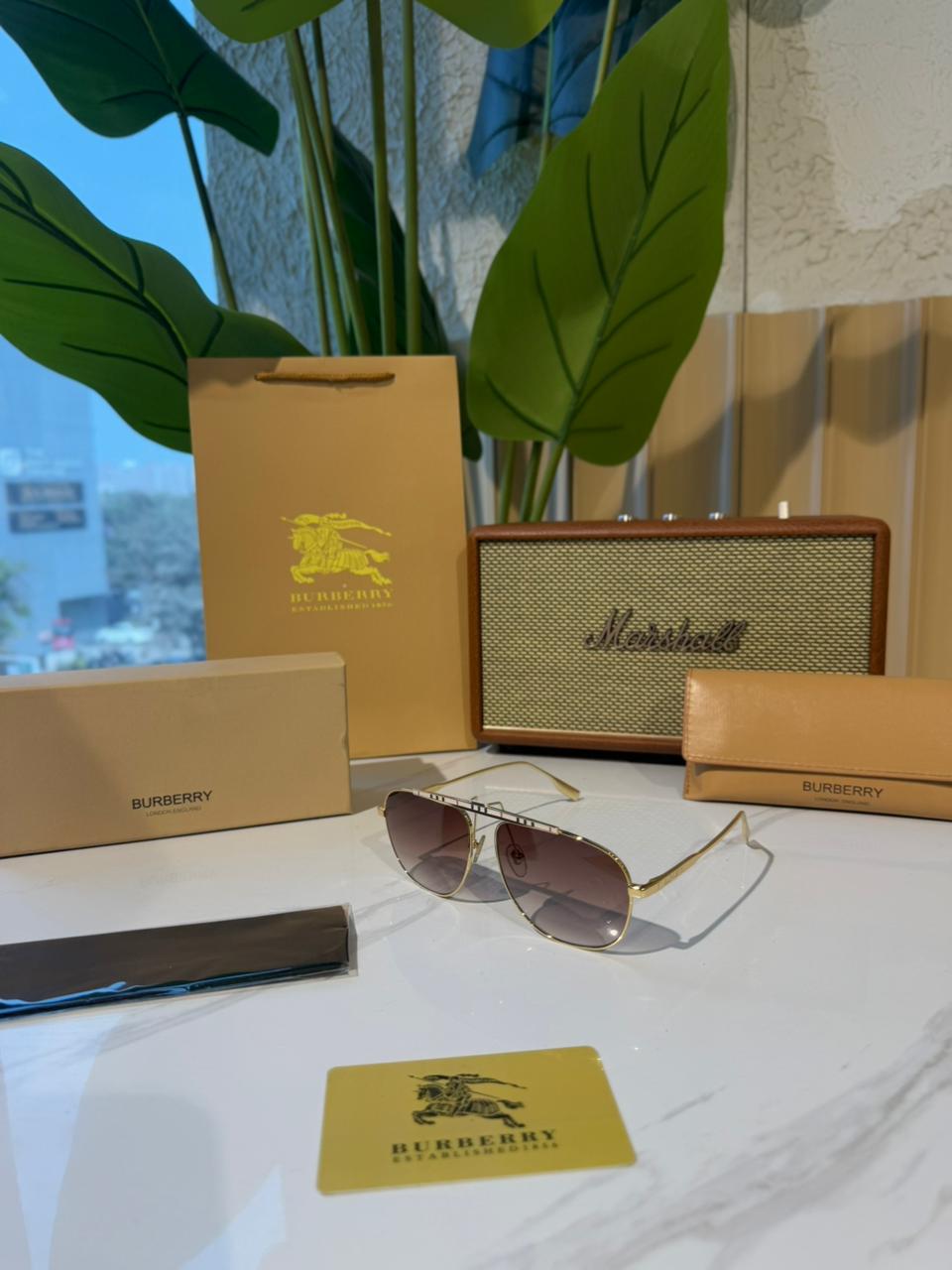 Burberry Dean B Stripe Sunglasses - Image 2