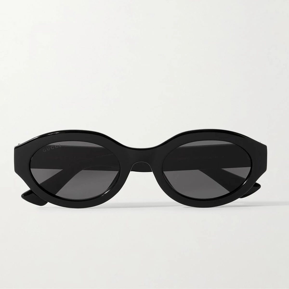 Gucci Black Oval Designer Sunglasses