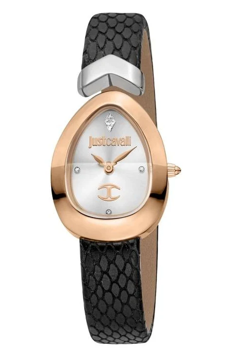 Just Cavalli JC1L321L0055 Printed Dial Leather Strap Women’s Watch