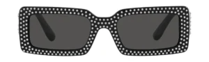 Dolce & Gabbana Crystal Oversize Frame Sunglasses