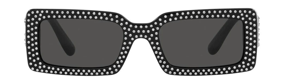 Dolce & Gabbana Crystal Oversize Frame Sunglasses