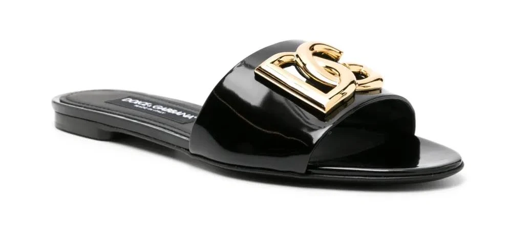 Dolce & Gabbana Logo Slide Sandals - Image 2