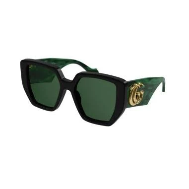 Gucci GG0956S 001 Black Green Women’s Designer Sunglasses