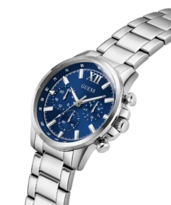 GUESS Walker Blue Round Dial Analog Watch – For Men GW0900G4