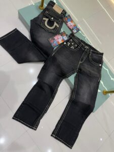 TRUE RELIGION Men Charcoal Black SN Straight Fit Jeans