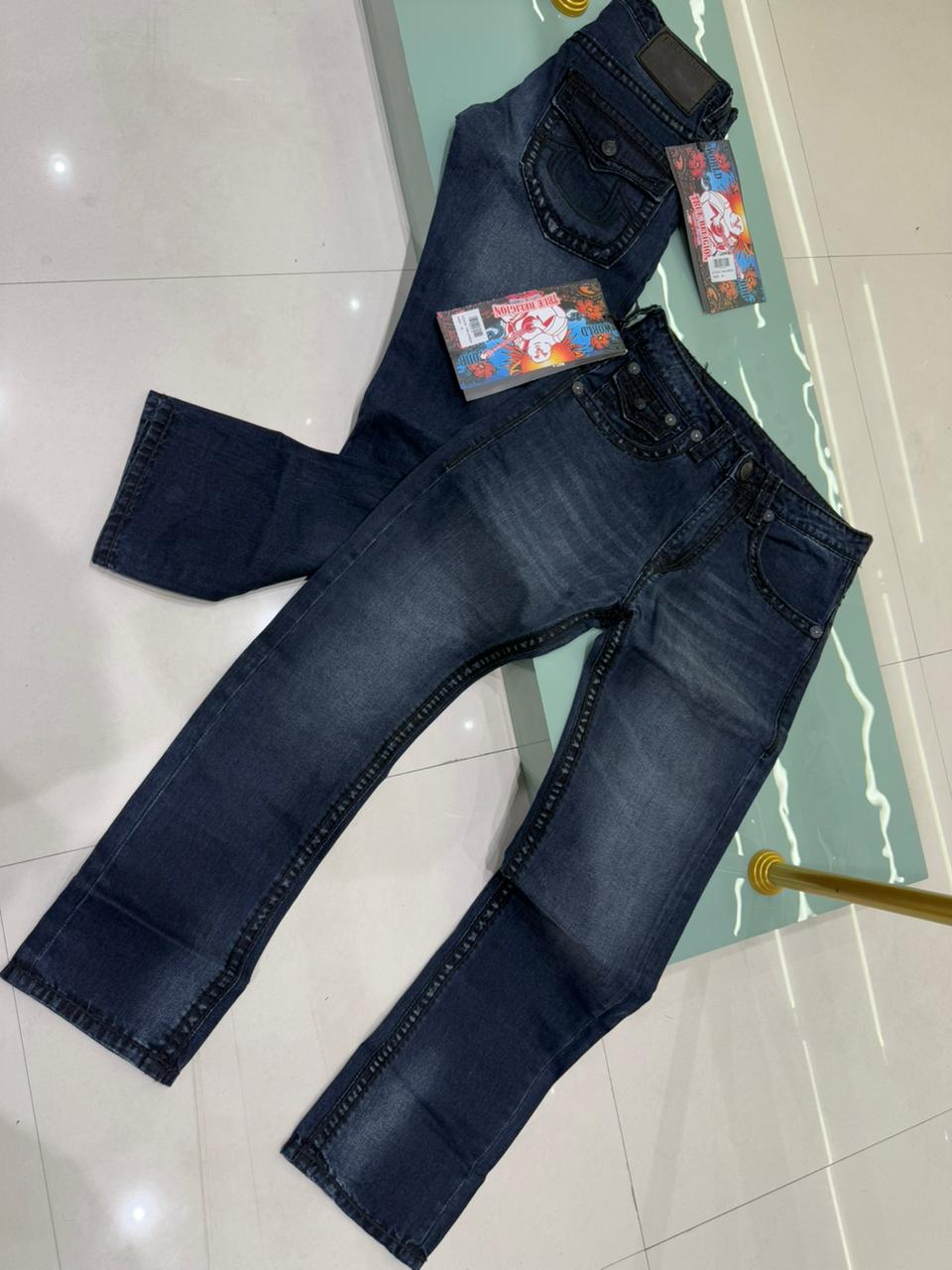 TRUE RELIGION Men Charcoal Black SN Straight Fit Jeans - Image 6